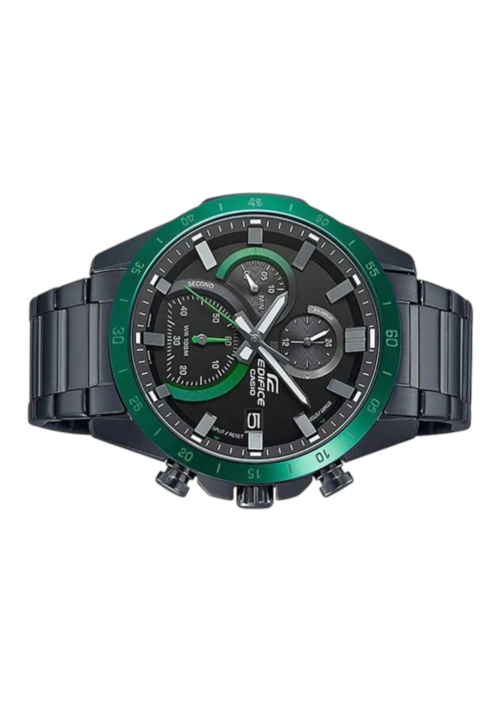 Casio Edifice EFR-571DC-1AVUDF Black Analog Dial Black Stainless Steel Band Men's Watch