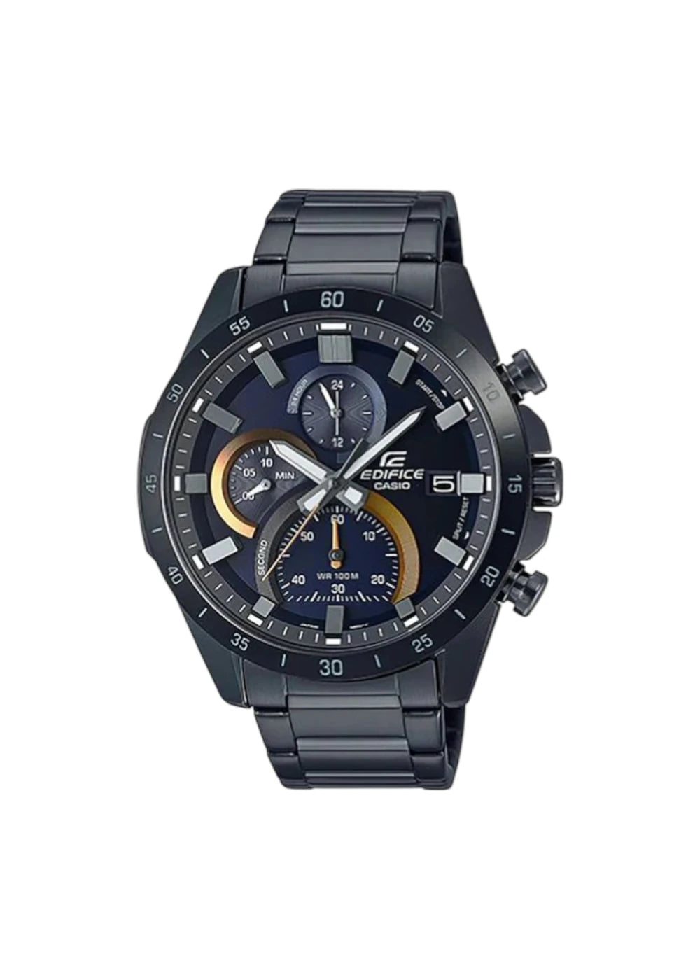 Casio Edifice EFR-571DC-2AVUDF Blue Analog Dial Black Stainless Steel Band Men's Watch