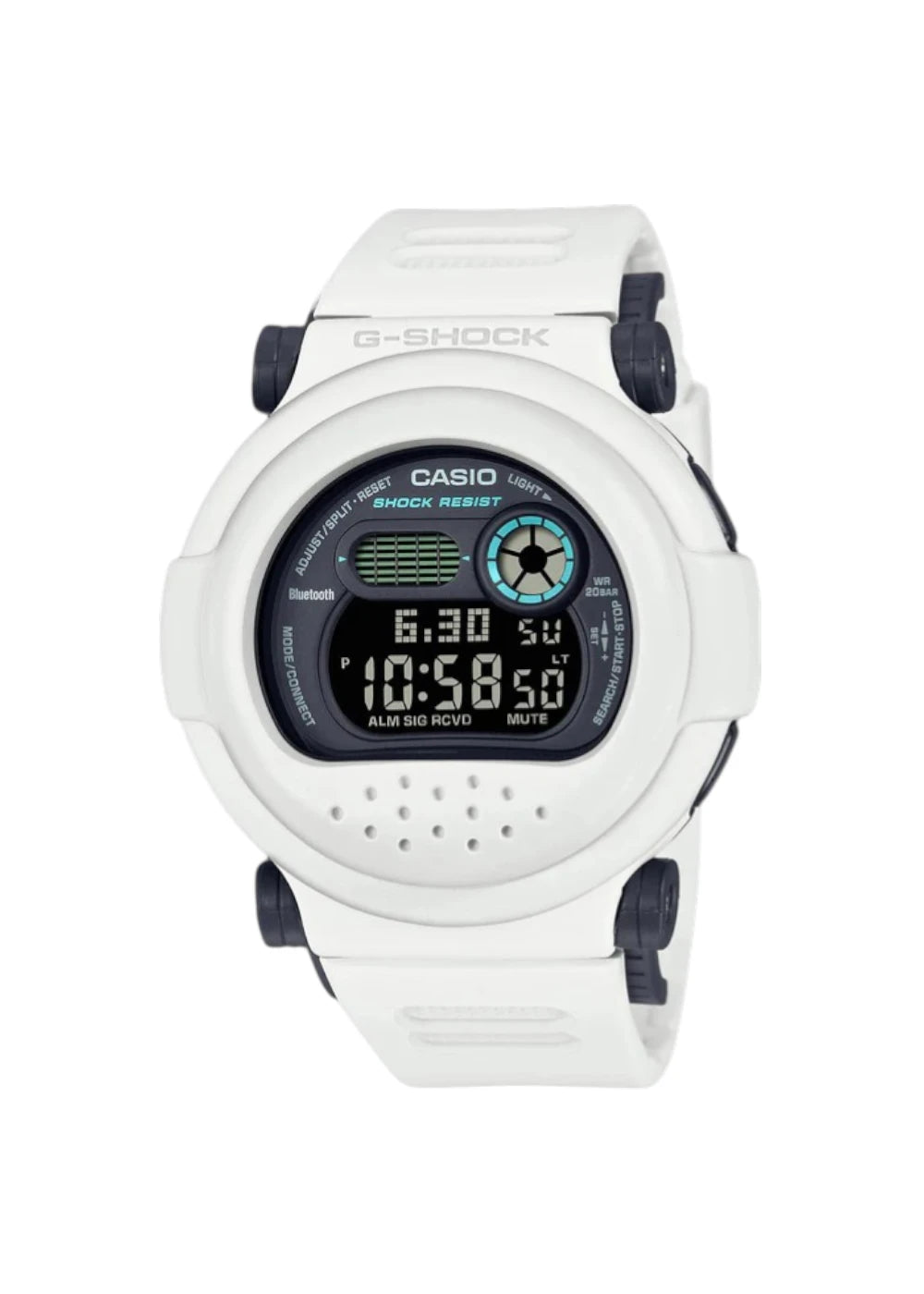 Casio Men Watch- G-SHOCK Digital science fiction white design Black Dial Resin Band G-B001SF-7DR