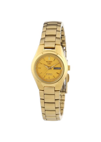 Seiko SYMC18K1 Series 5 Automatic Gold Dial Ladies Watch