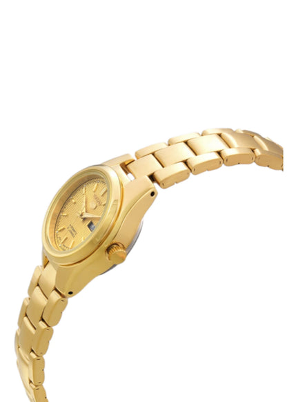 Seiko SYMC18K1 Series 5 Automatic Gold Dial Ladies Watch