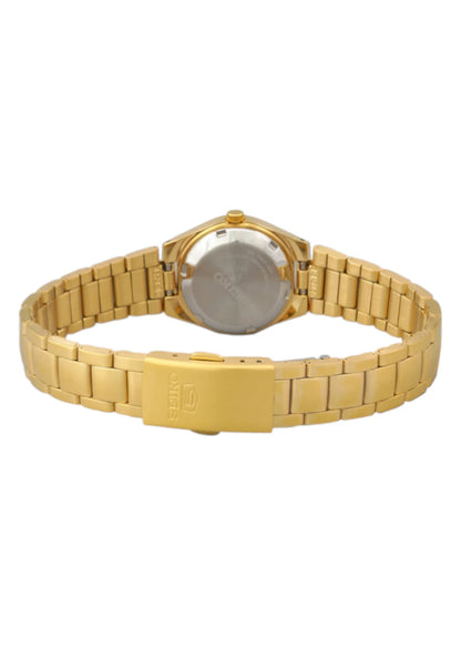 Seiko SYMC18K1 Series 5 Automatic Gold Dial Ladies Watch