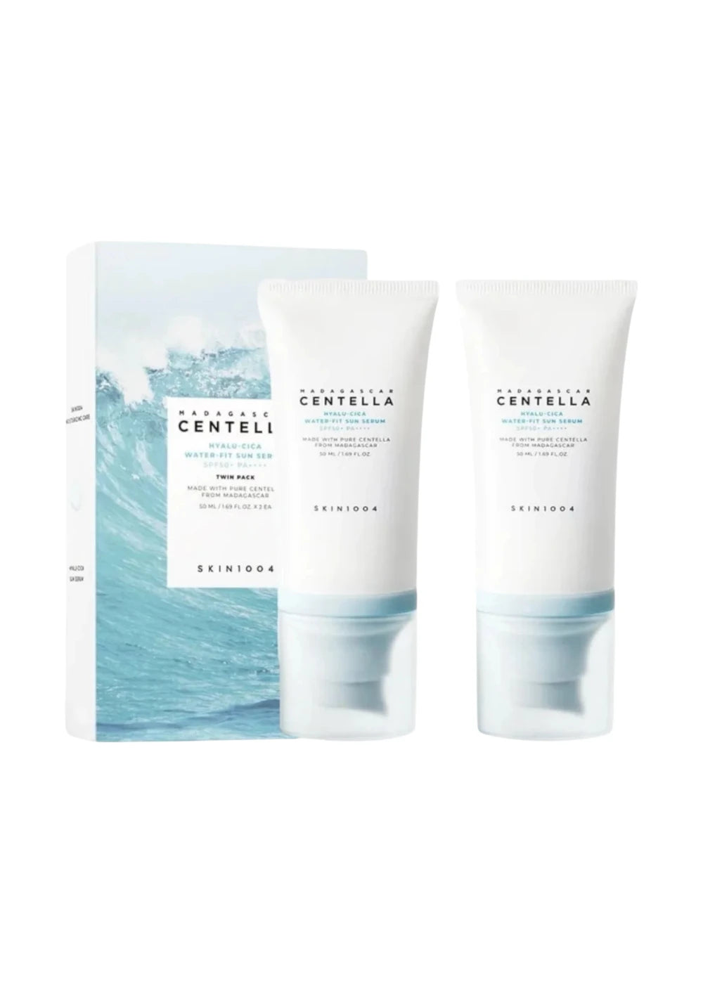 SKIN1004 Madagascar Centella Hyalu-Cica Water-Fit Sun Serum 50ml (Twin Pack)