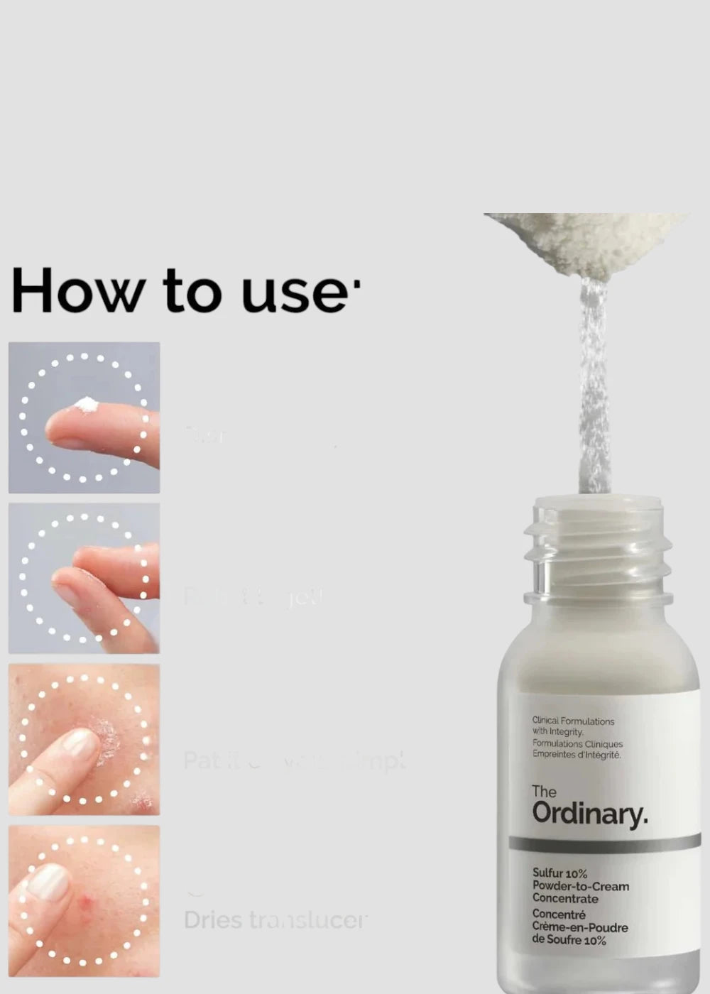 The Ordinary Sulfur 10% Powder to Cream Concentrate 5g